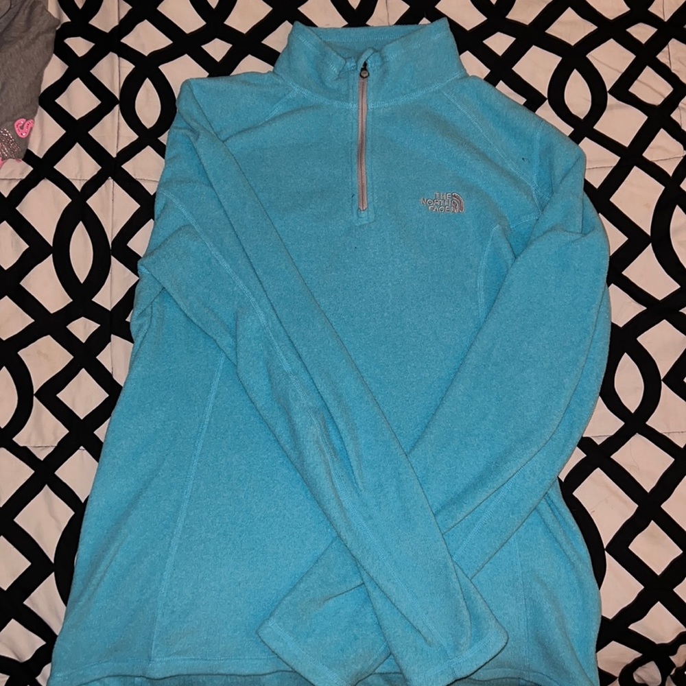 The North Face blue turtleneck zip up size M